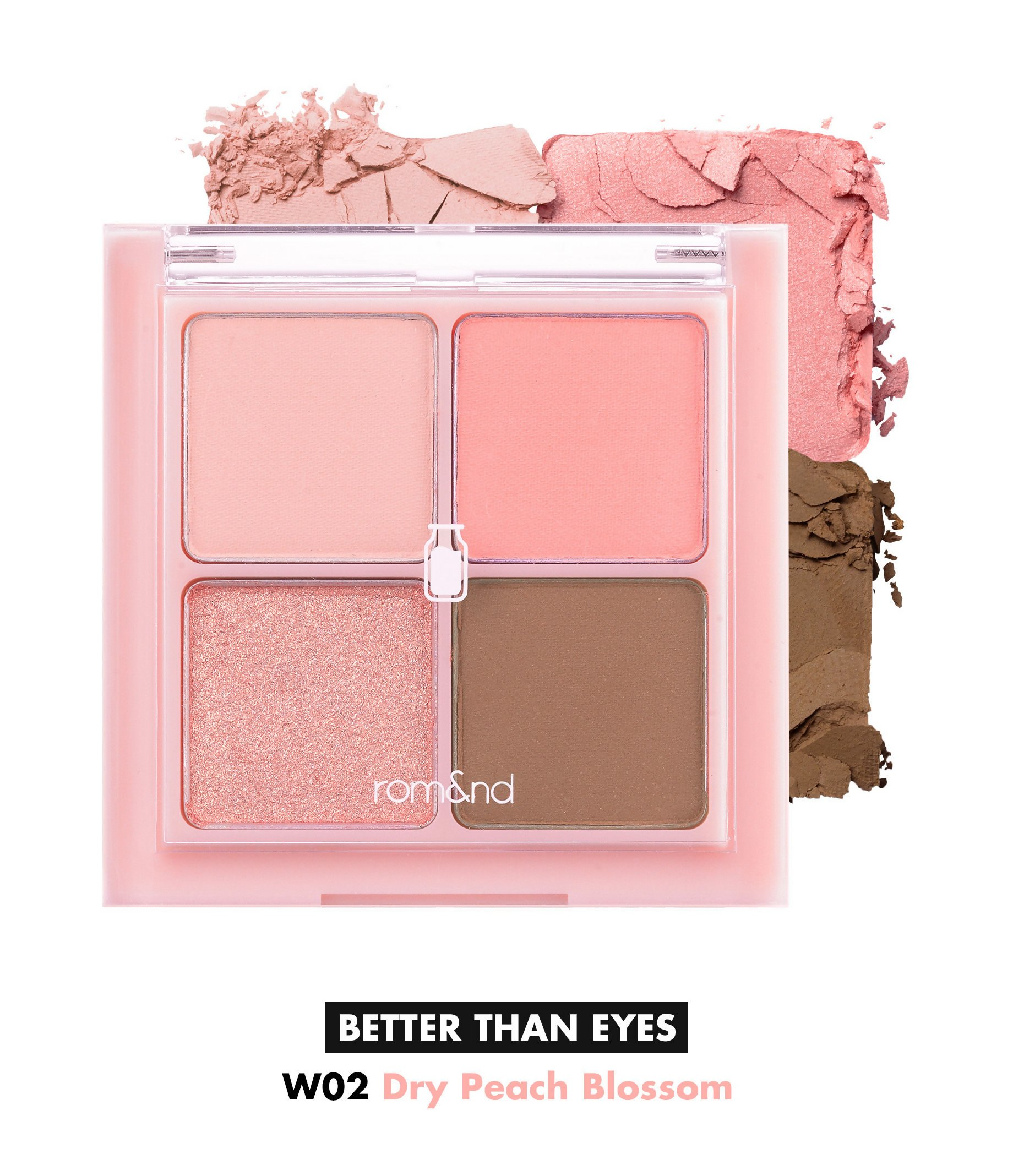 Rom&nd Better Than Eyes - W02 Dry Peach Blossom