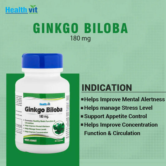 Buy Healthvit Ginkgo Biloba Capsule from DrMediCart, Ship from India to USA