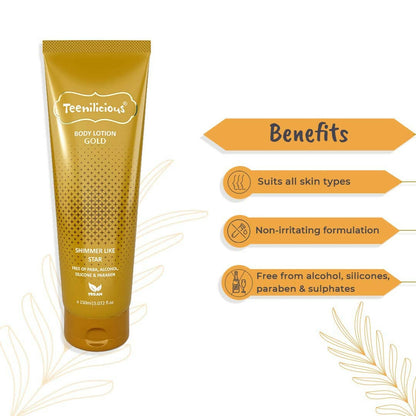 Teenilicious Gold Sparkle Body Lotion
