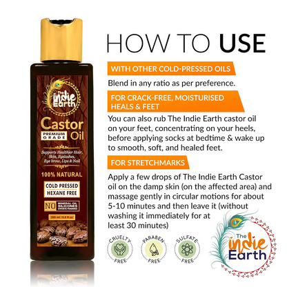 The Indie Earth Premium Grade 100% Pure Castor Oil