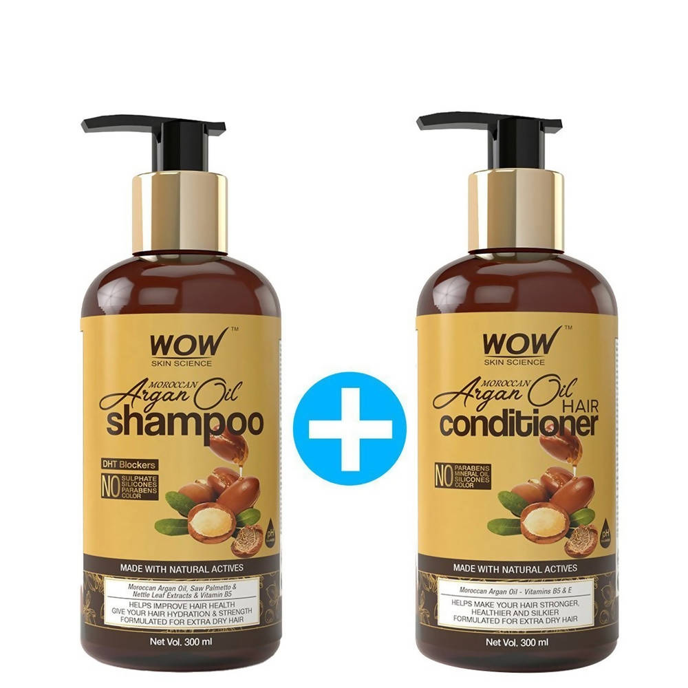 Buy Wow Skin Science Moroccan Argan Oil Shampoo & Hair Conditioner from DrMediCart, Ship from India to USA