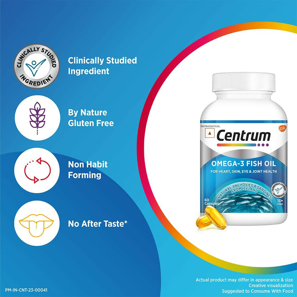 Centrum Omega-3 Fish Oil Capsules for 13 + Years