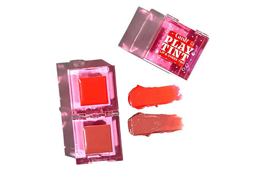 Gush Beauty Play Tint & Lip Stains - 2 in 1 Lip and Cheek Tint - Toffee Brown & Strawberry