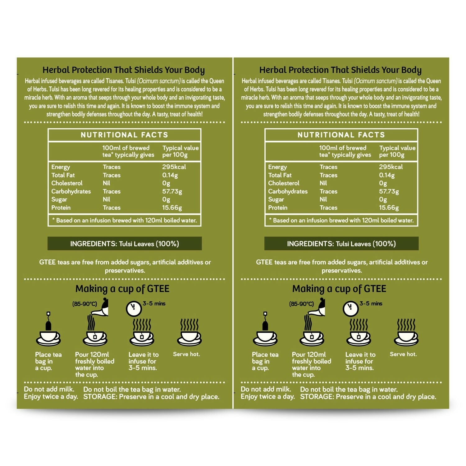 Gtee Tulsi Tea Bags