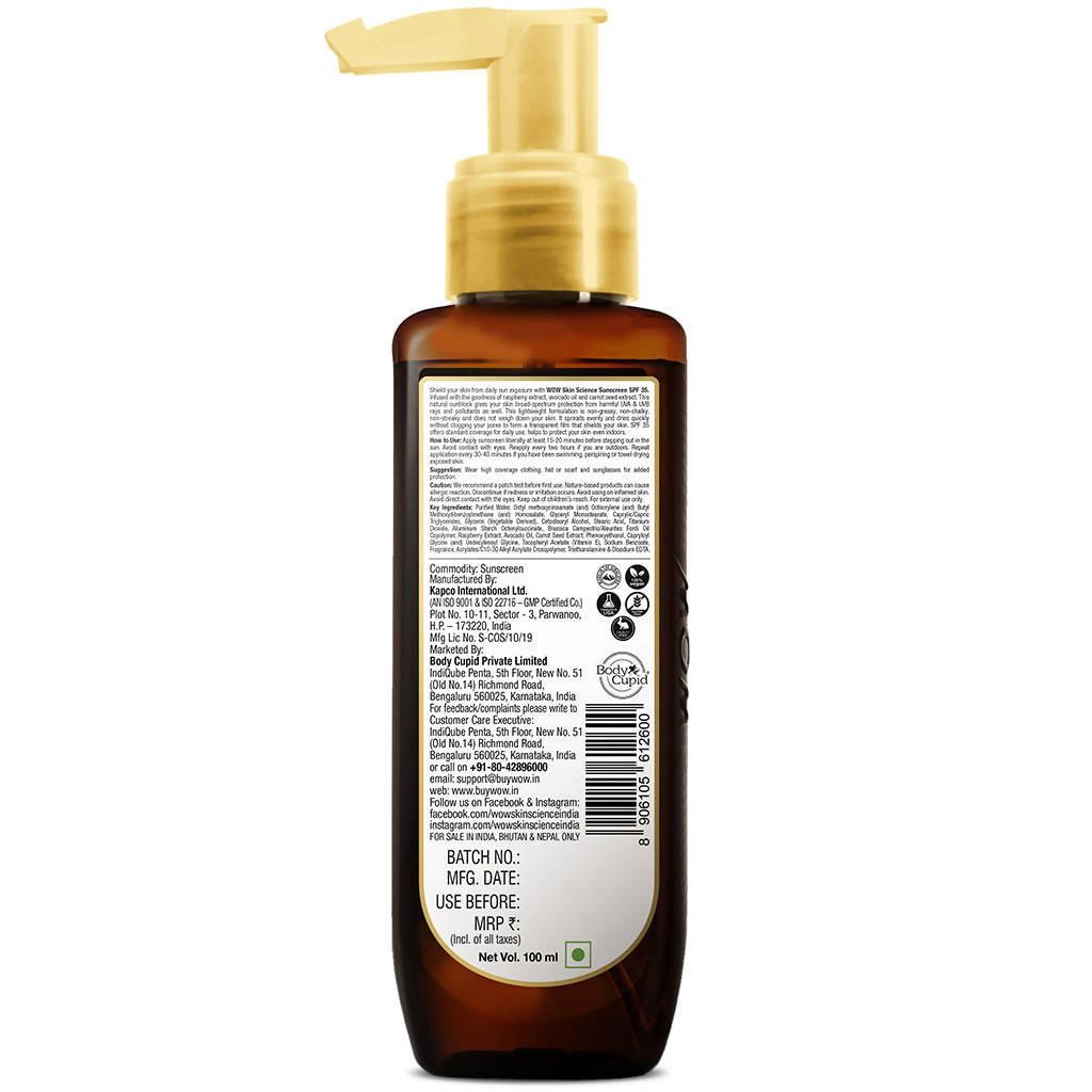 Wow Skin Science Sunscreen Matte Finish - SPF 35 PA++ - Drmedicart