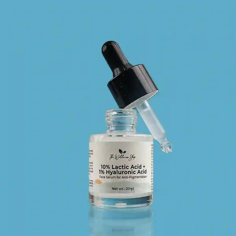 The Wellness Shop 10% Lactic Acid, 1% Hyaluronic Acid Face Serum - Drmedicart