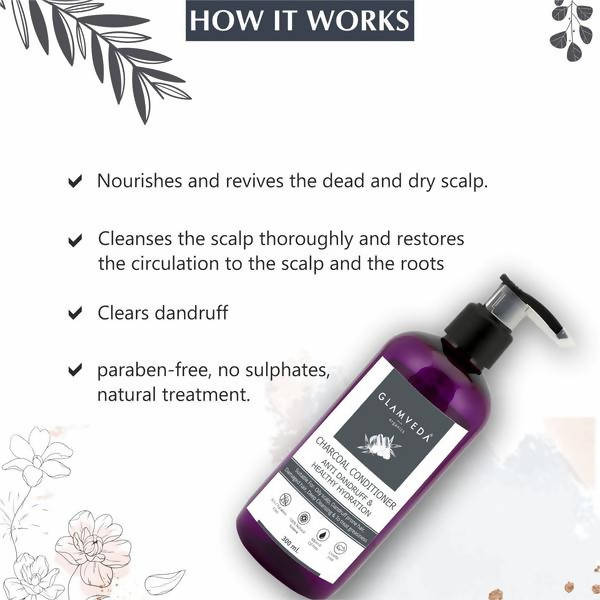 Glamveda Charcoal Conditioner Anti Dandruff & Healthy Hydration