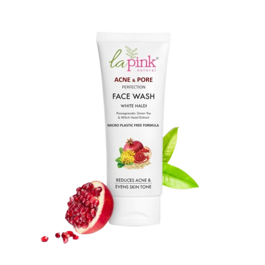 La Pink Acne & Pore Perfection Face Wash With White Haldi & Green Tea