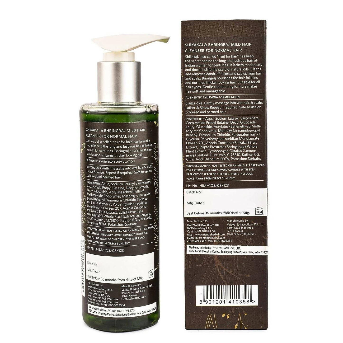 Mantra Herbal Shikakai and Bhringraj Mild Hair Cleanser For Normal Hair
