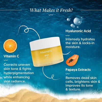 Aqualogica Glow+ Jello Moisturizer With Vitamin C & Papaya, Brightens & Hydrates