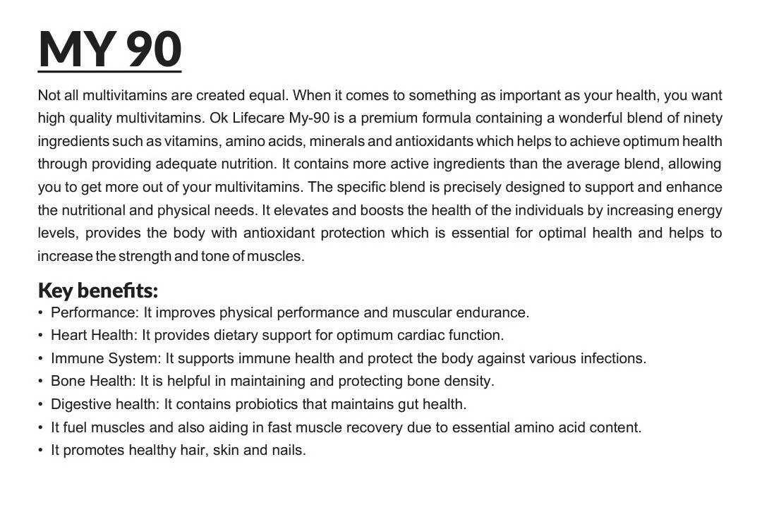 Ok Life Care My 90 Advanced Multivitamins Capsules