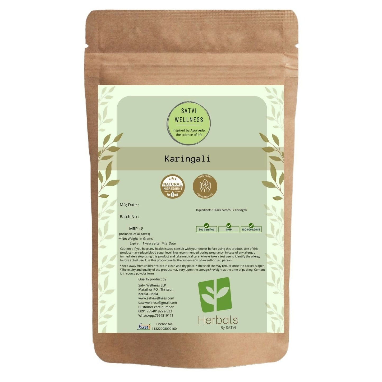 Satvi Wellness Karingali | Black Catechu Powder