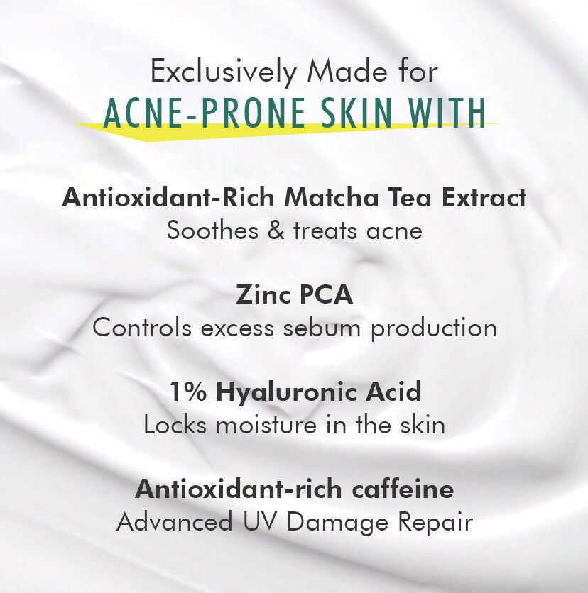 mCaffeine Sun Fix Ultra Light 1% Hyaluronic Acid Matcha Tea Sunscreen SPF 50+ PA++++