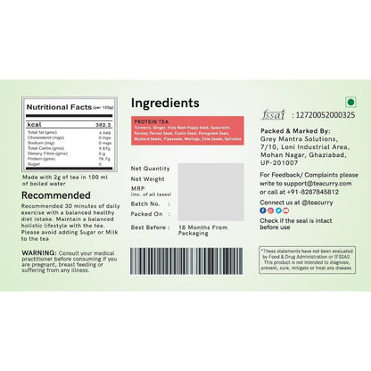 Teacurry Protein Tea Bags - Drmedicart