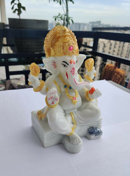 Apnimarket Marble Dust Ganesh Idol
