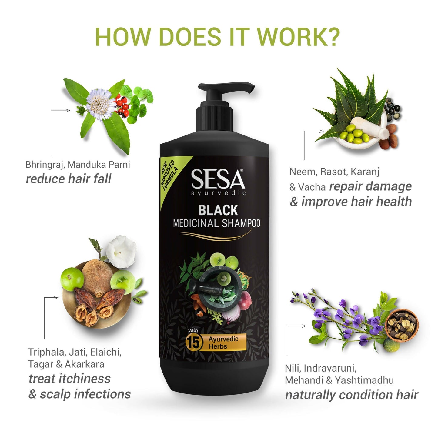 Sesa Ayurvedic Black Medicinal Shampoo