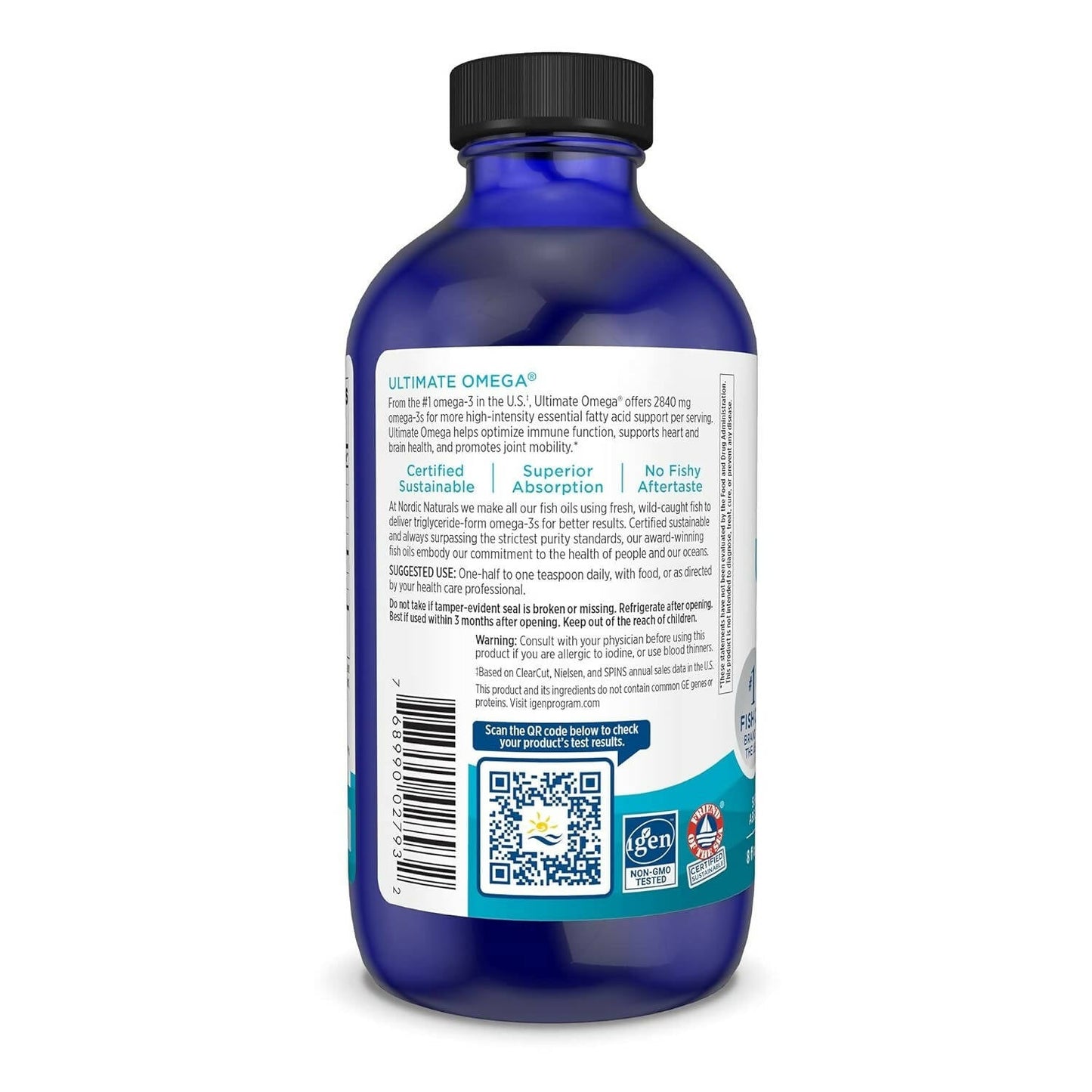 Nordic Naturals Ultimate Omega 3 Fish Oil Liquid - Lemon Flavor