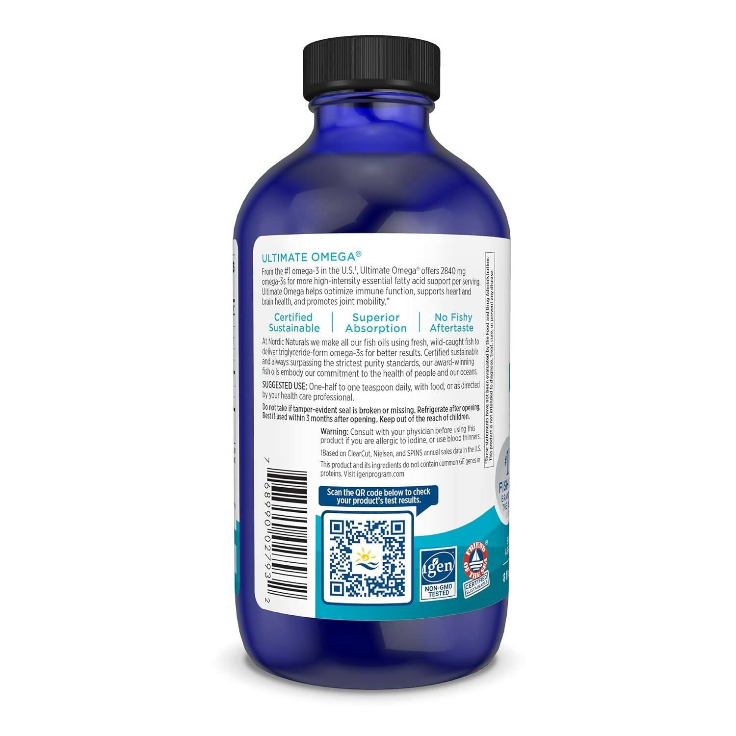 Nordic Naturals Ultimate Omega 3 Fish Oil Liquid - Lemon Flavor