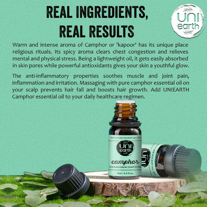 Uniearth Pure & Undiluted Camphor Essential Oil for Skin & Hair Care