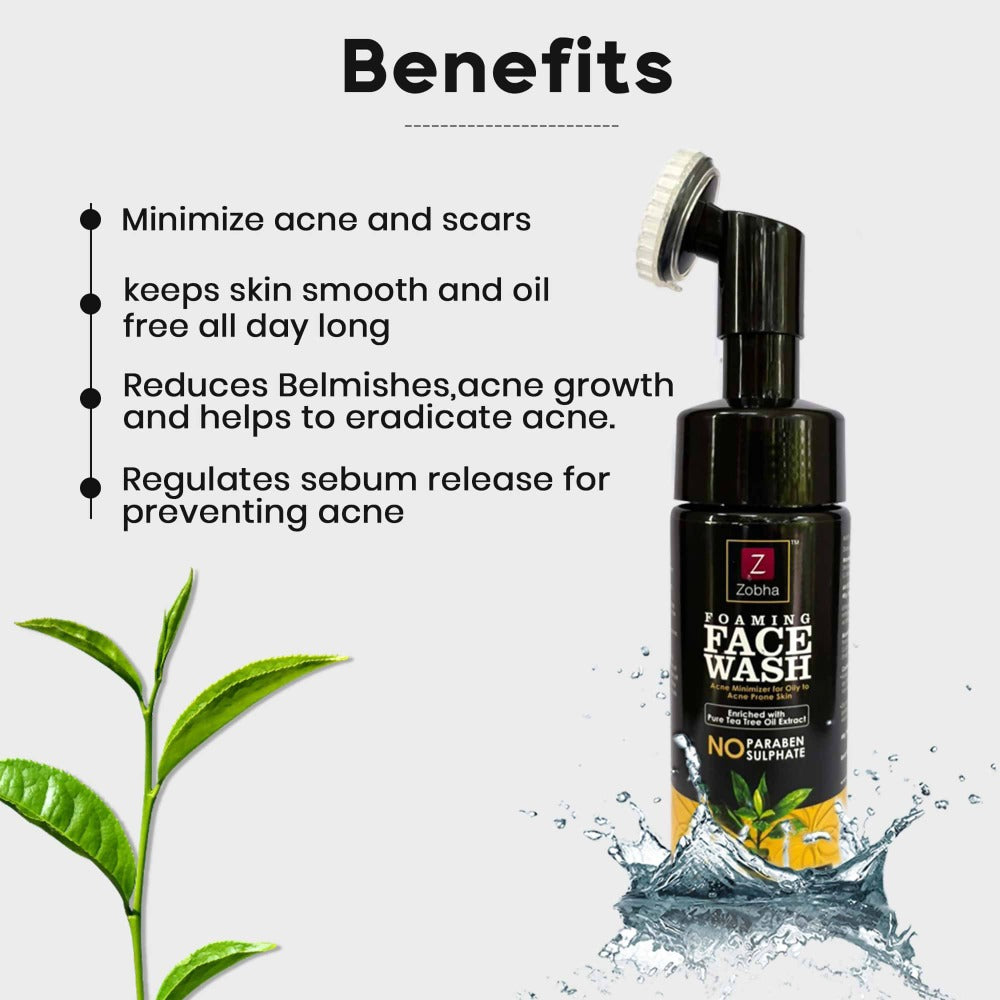 Zobha Foaming Face Wash - Tea Tree Oil Extract