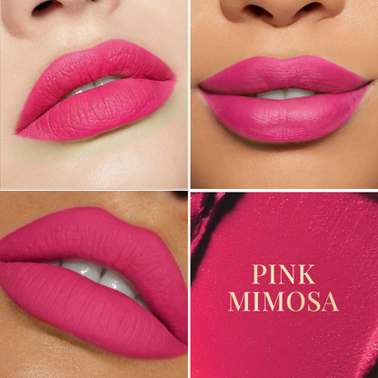 mCaffeine Shades Creamy Matte Kiss Bullet Lipstick Moisturizing Lightweight - Pink Mimosa