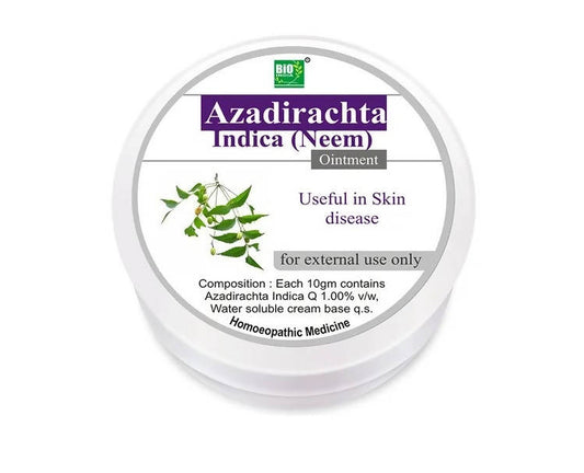 Buy Bio India Homeopathy Azardiracta Indica (Neem) Ointment from DrMediCart, Ship from India to USA