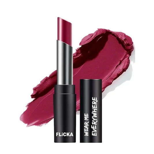 Buy FLiCKA Wear Me Everywhere Creamy Matte Lipstick Mauve Mountain - Maroon from DrMediCart, Ship from India to USA