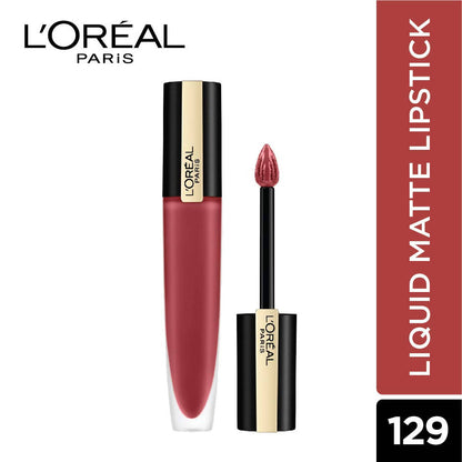 L'Oreal Paris Rouge Signature Matte Liquid Lipstick - 129 I Lead - DrMediCart