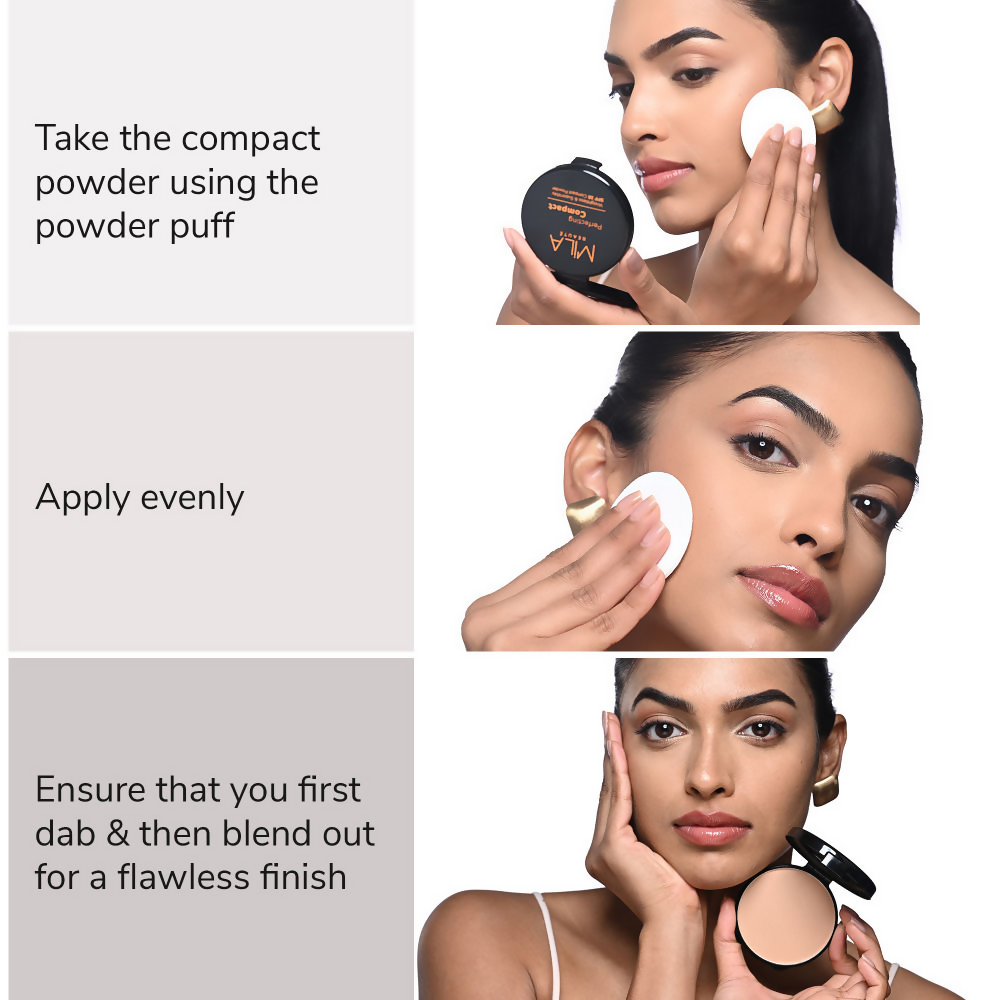 Mila Beaute Superstay Natural Matte Finish Perfecting Compact Powder with SPF 15 - True Beige