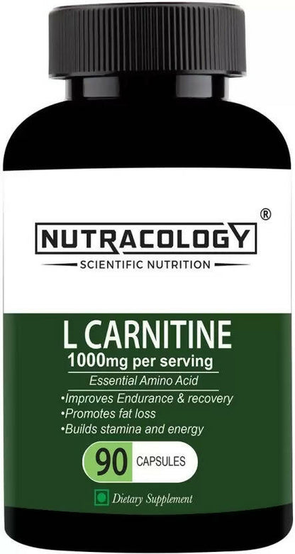 Buy Nutracology L carnitine 1000mg for weight care , metabolism boost  and Muscle growth Capsules from DrMediCart, Ship from India to USA