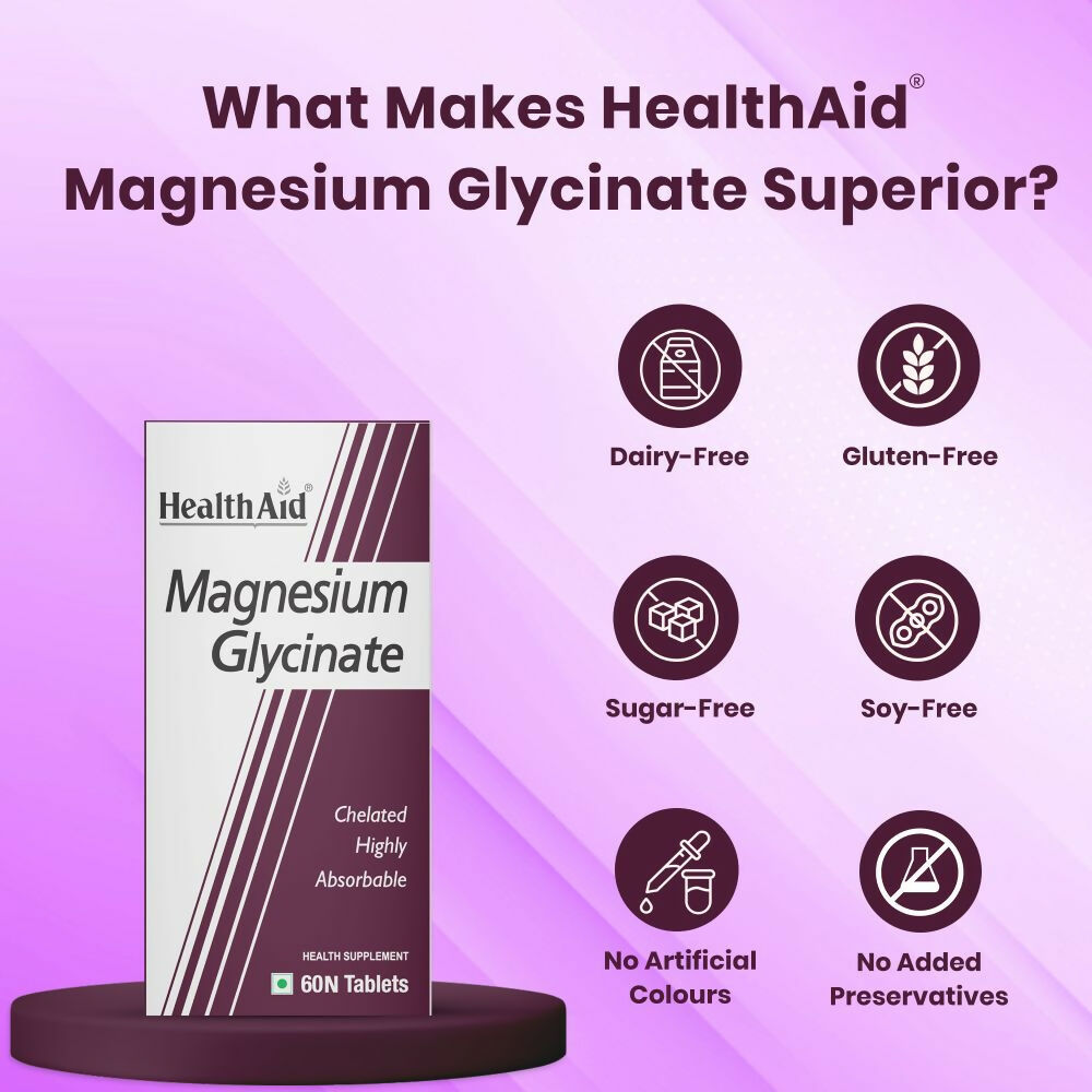 HealthAid Magnesium Glycinate with Zinc Tablets