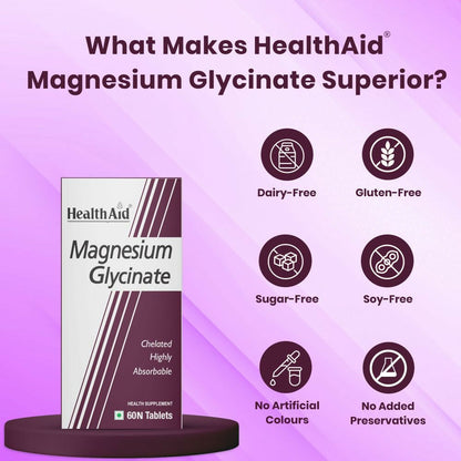 HealthAid Magnesium Glycinate with Zinc Tablets