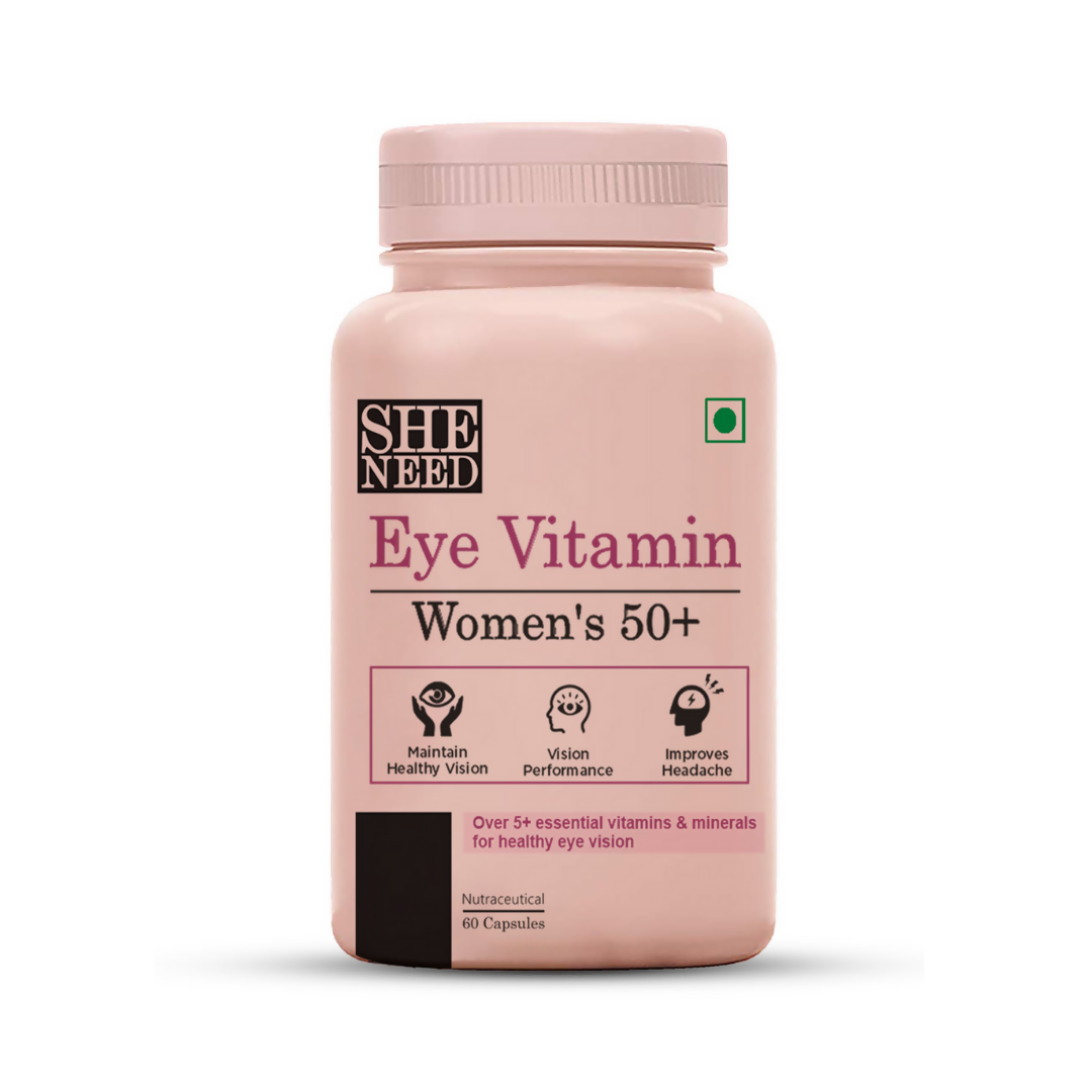 SheNeed Women's Eye Vitamin 50+ Supplement Capsules