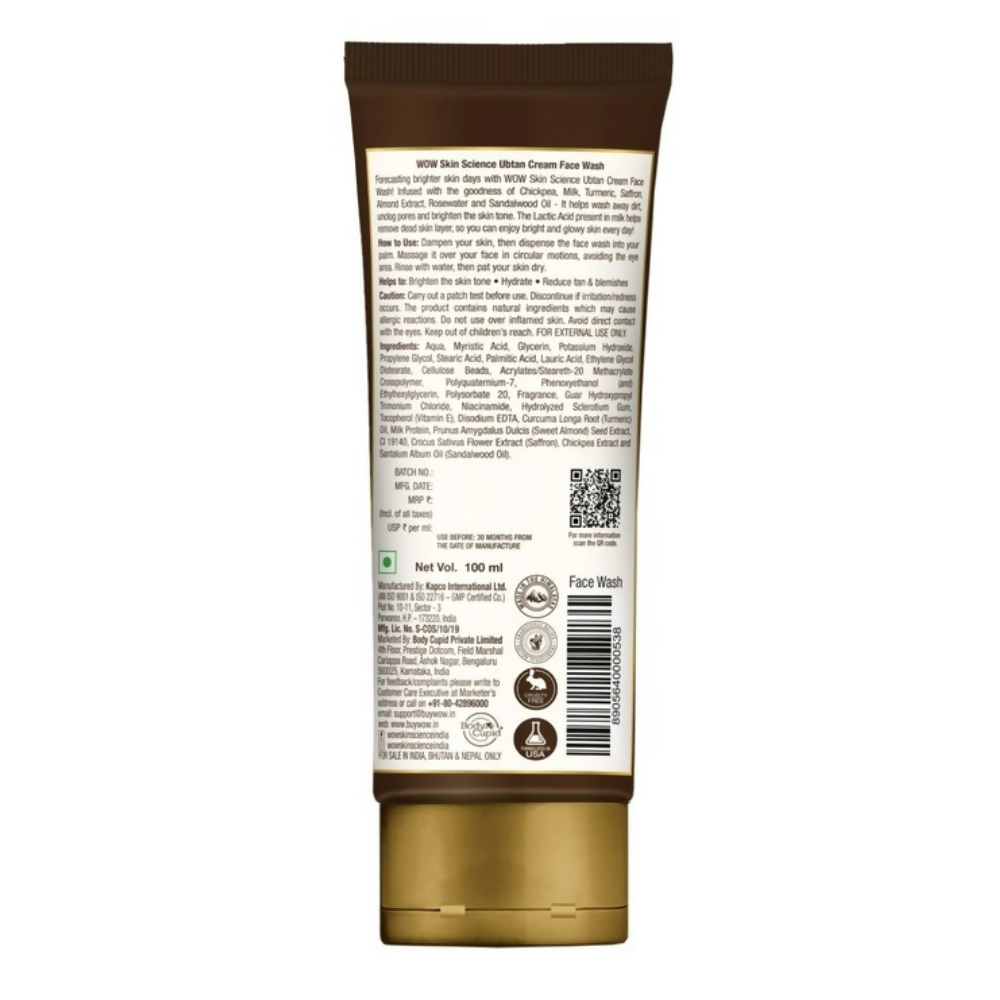 wow skin science ubtan cream face wash buy in usa