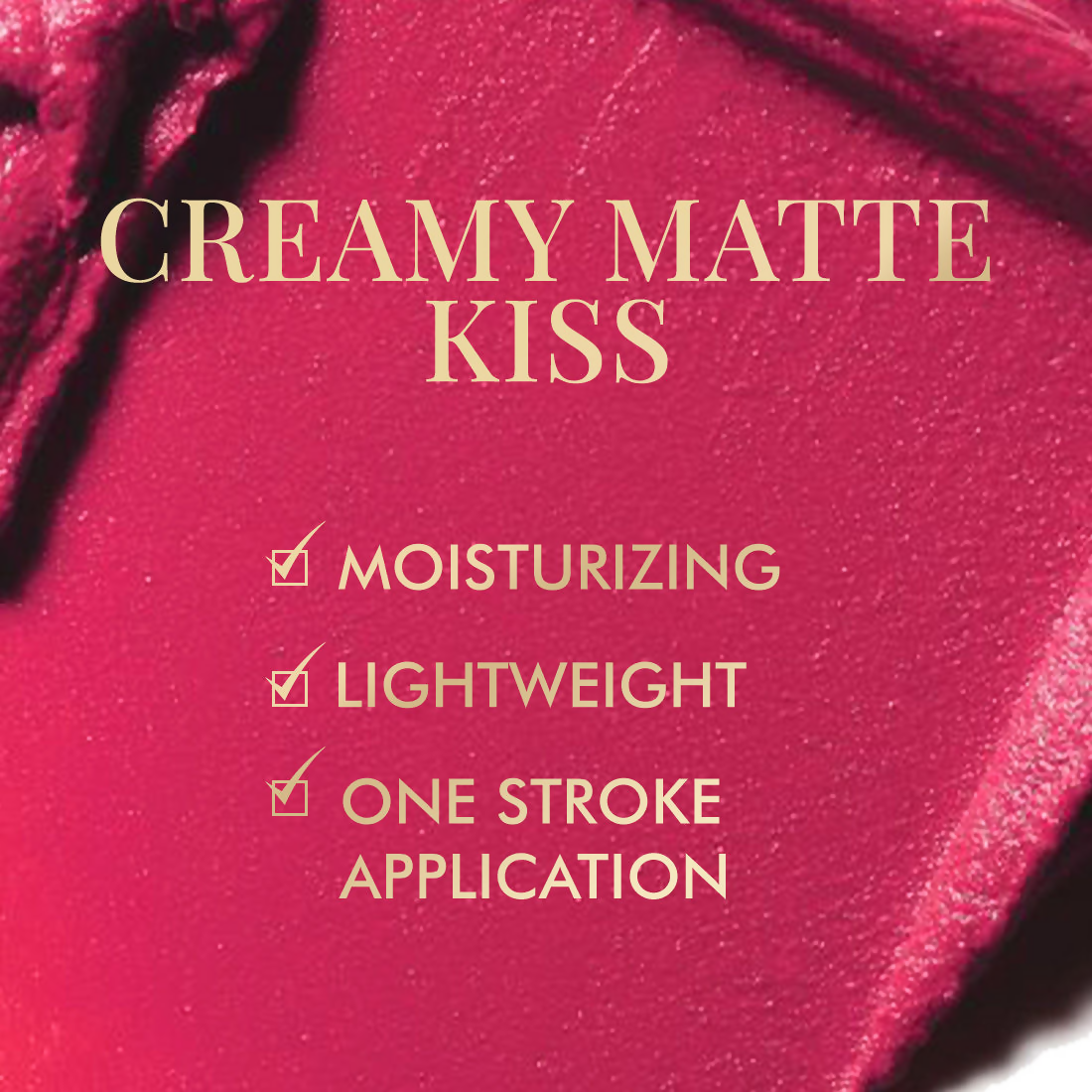 mCaffeine Shades Creamy Matte Kiss Bullet Lipstick Moisturizing Lightweight - Pink Mimosa