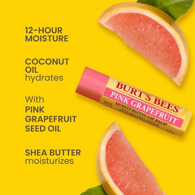 Burt's Bees Moisturizing Lip Balm with Pink Grapefruit