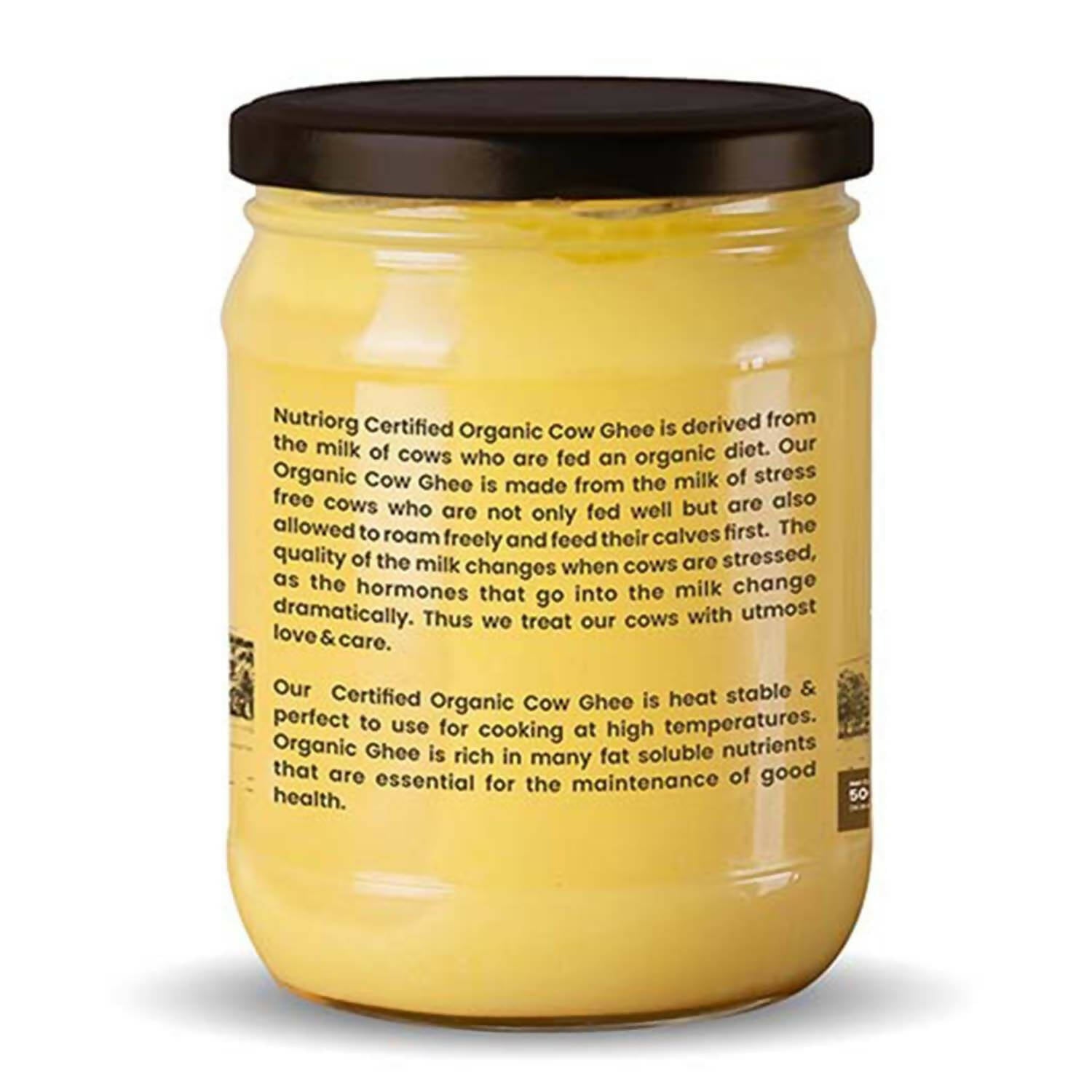 Nutriorg Certified Organic Cow Ghee | 100% Pure Cow Ghee | Premium & Authentic Ghee
