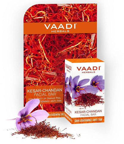 Vaadi Herbals Kesar Chandan Facial Bar With Extract Of Orange Peel - Drmedicart