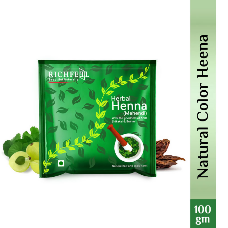 Richfeel Henna Mehendi Powder – Natural Hair Color & Conditioner