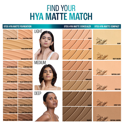 Lakme 9to5 Hya Matte Foundation + Hyaluronic Acid - Cool Rose
