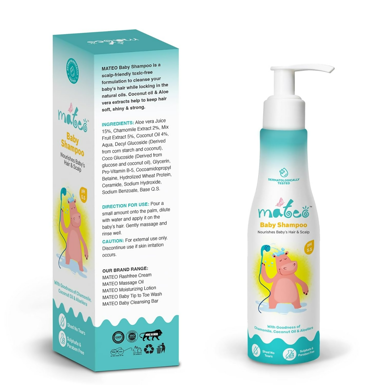 Mateo Baby Shampoo Nourishes Baby’S Hair And Scalp