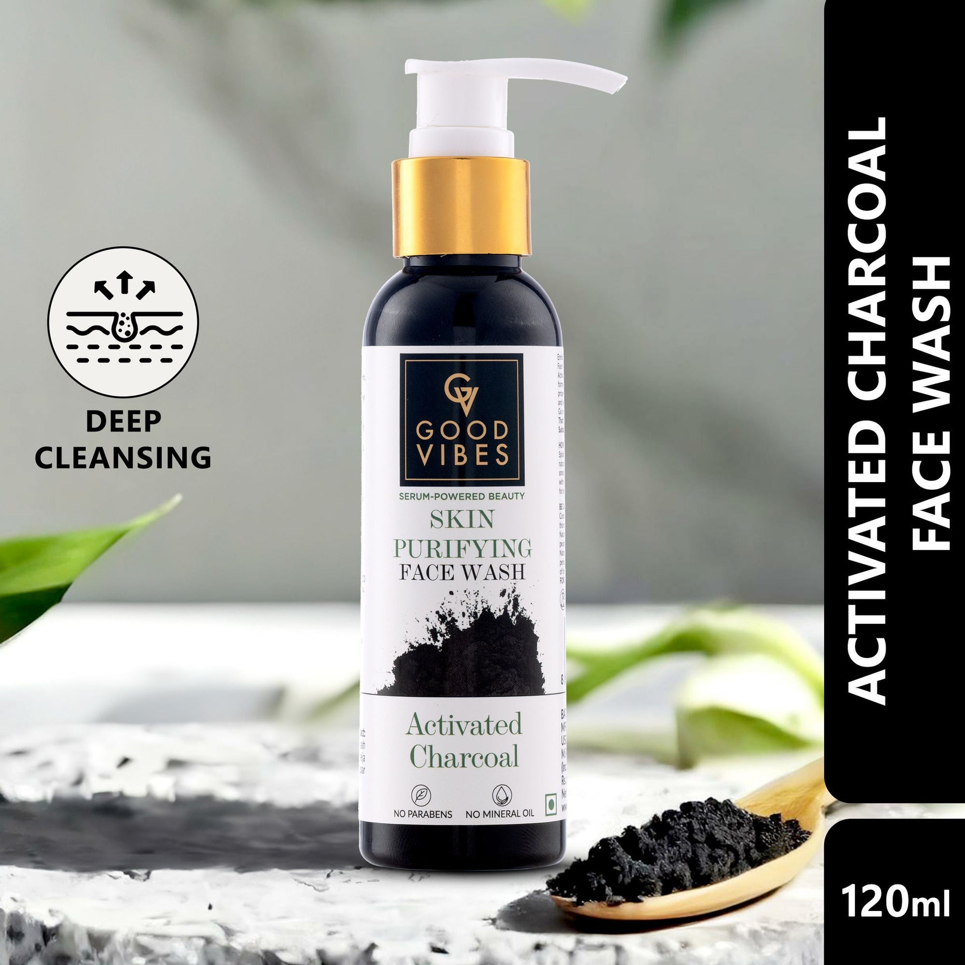 Good Vibes Activated Charcoal Deep Cleansing Face Wash - DrMediCart