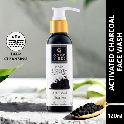 Good Vibes Activated Charcoal Deep Cleansing Face Wash - DrMediCart