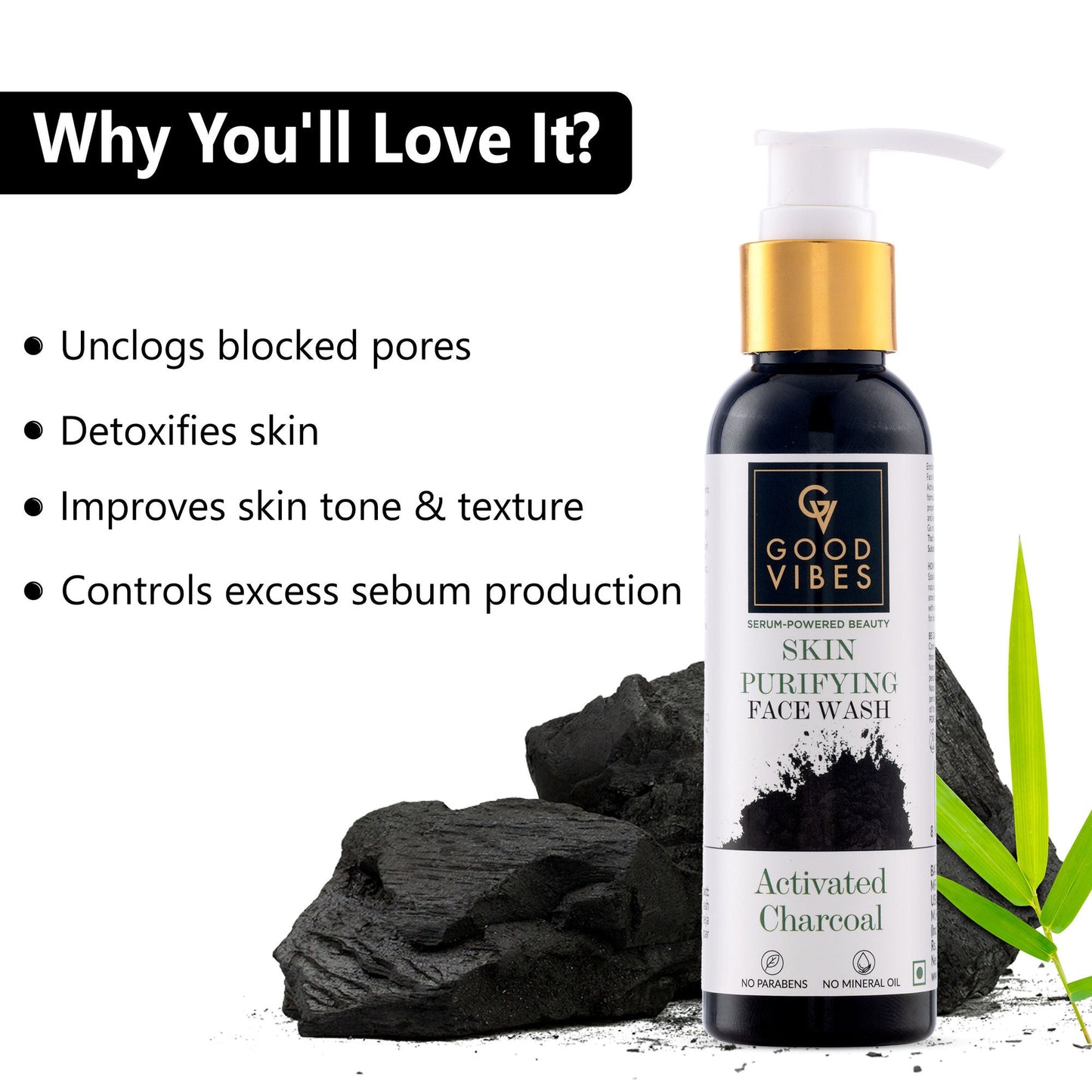 Good Vibes Activated Charcoal Deep Cleansing Face Wash - DrMediCart