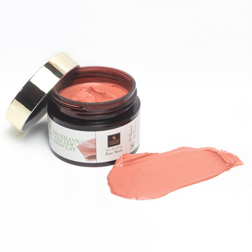 Good Vibes Brazilian Volcanic Red Clay Skin Purifying Face Mask
