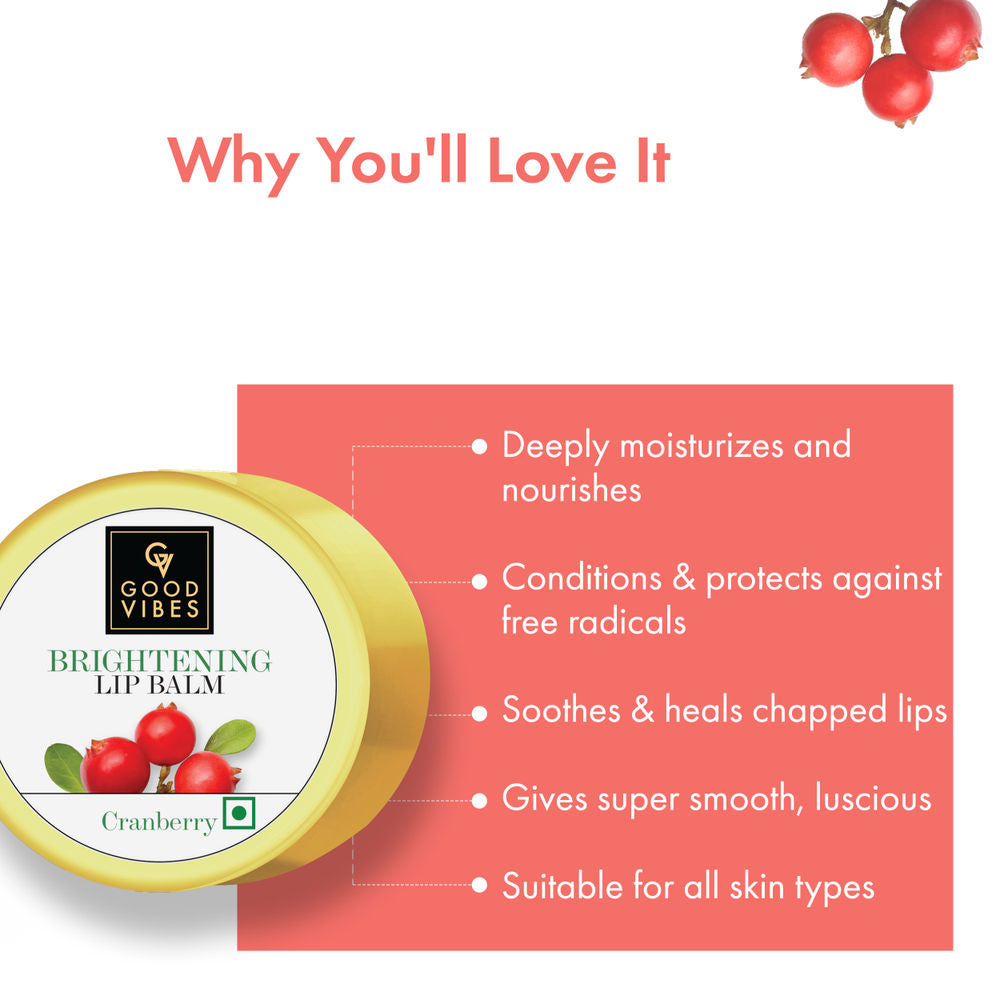 Good Vibes Cranberry Brightening Lip Balm