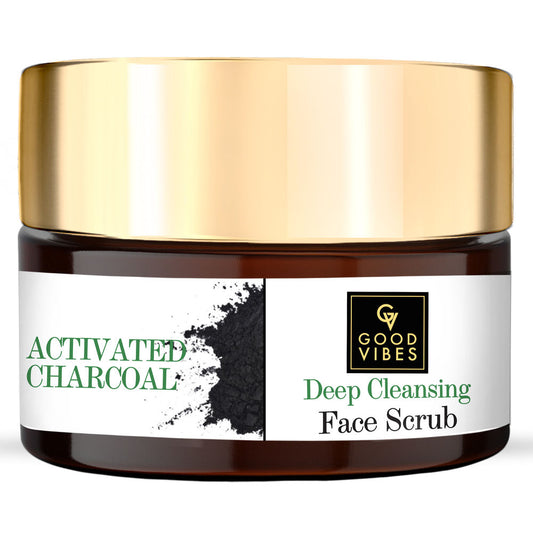 Buy Good Vibes Activated Charcoal Deep Cleansing Face Scrub from DrMediCart, Ship from India to USA