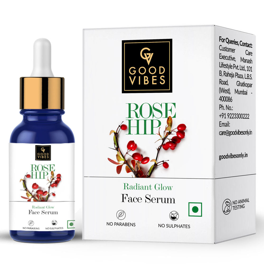 Buy Good Vibes Rosehip Radiant Glow Face Serum from DrMediCart, Ship from India to USA