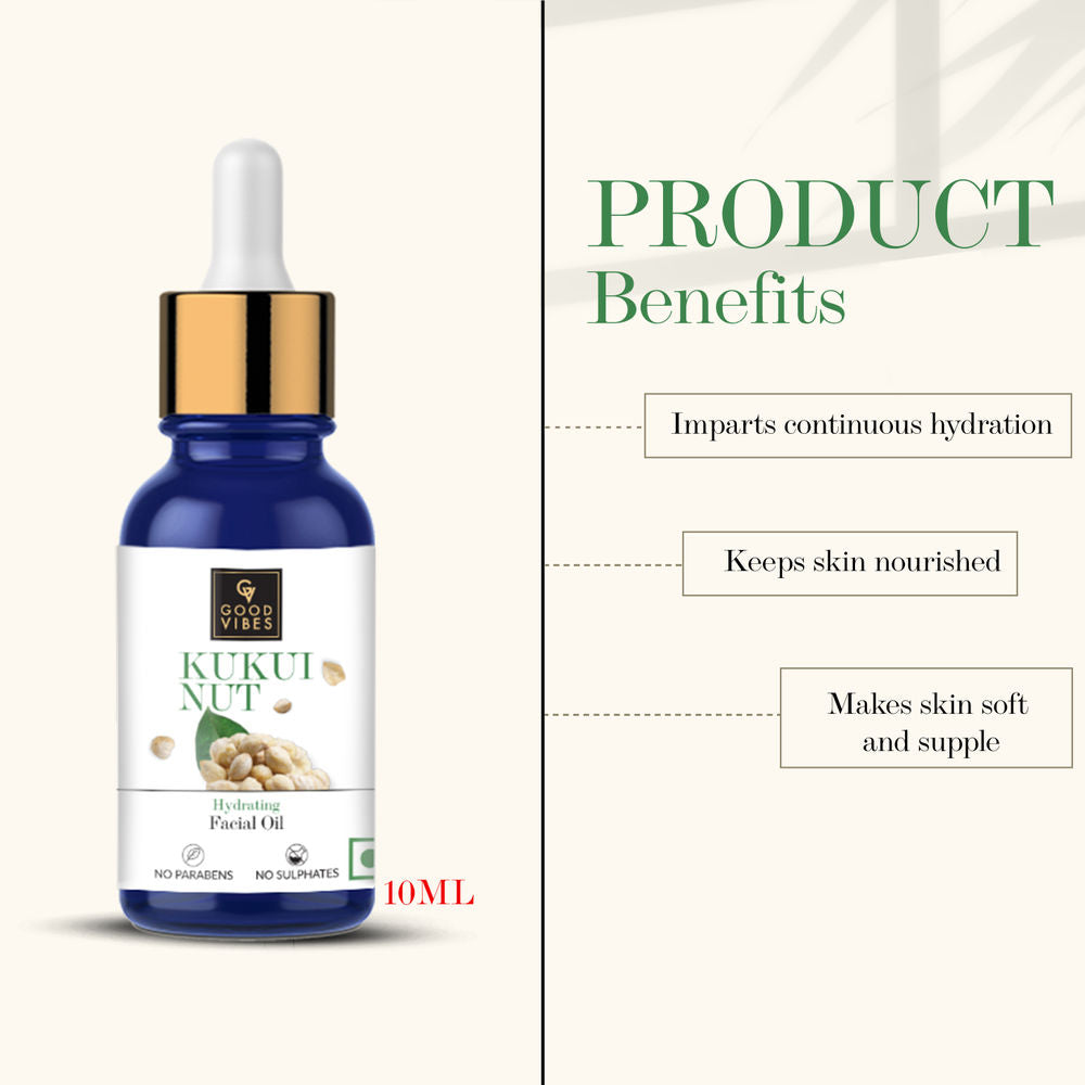 Good Vibes Skin Hydrating Facial Oil - Kukui Nut