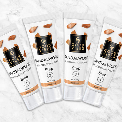 Good Vibes Skin Soothing Facial Kit - Sandalwood